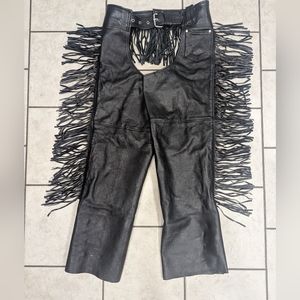 Women's Fringe Leather Chaps